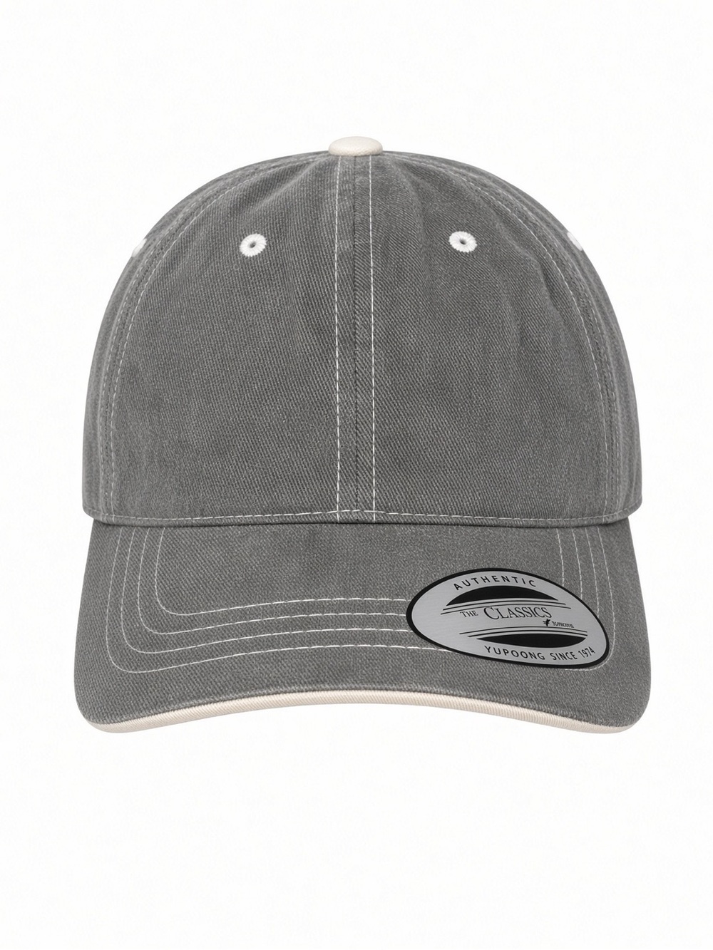 Yupoong The Classics Heather Gray Blank Cotton Dad Hat Adjustable OS